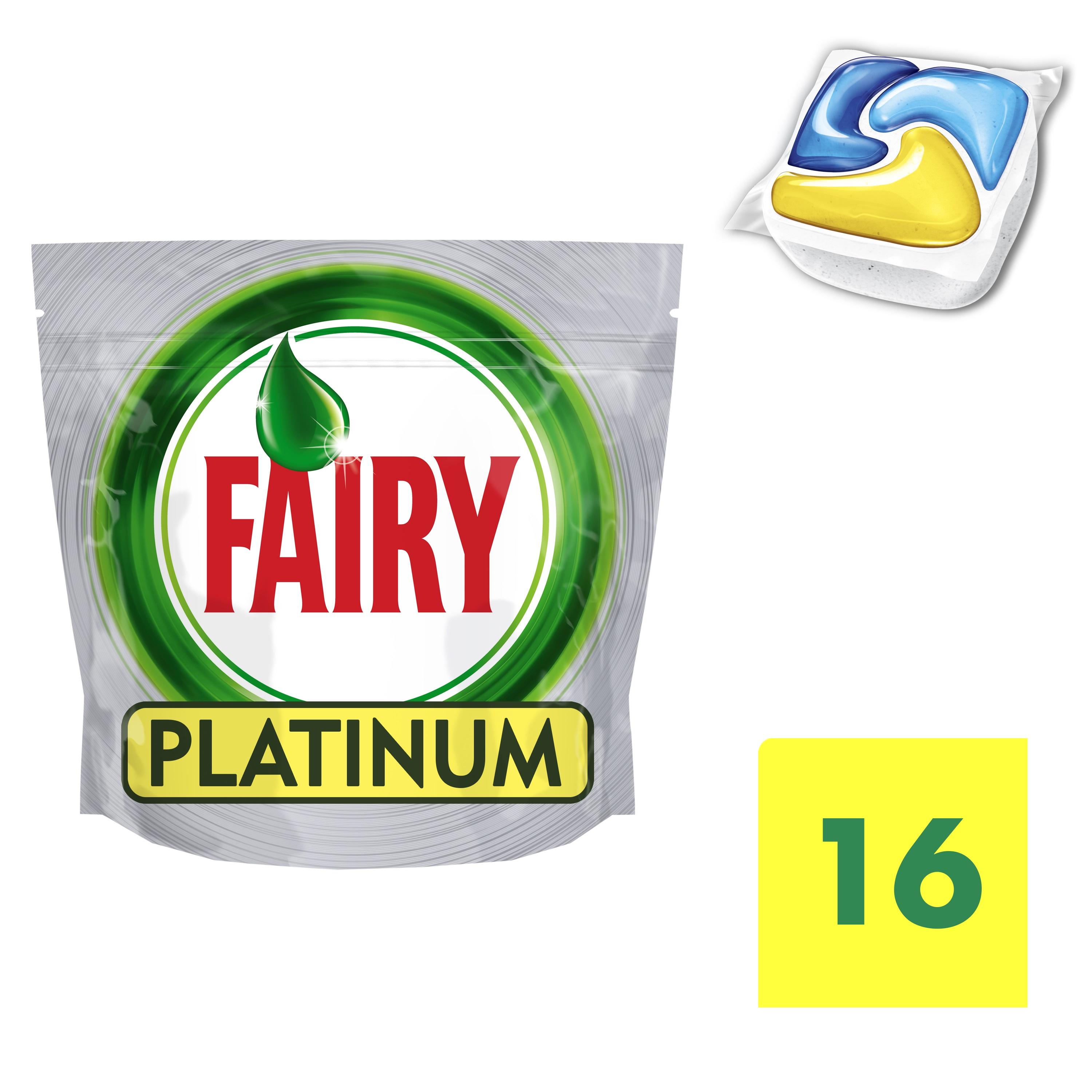 Ταμπλέτες πλυντηρίου πιάτων Platinum All In One Λεμόνι Fairy (16 τεμ)