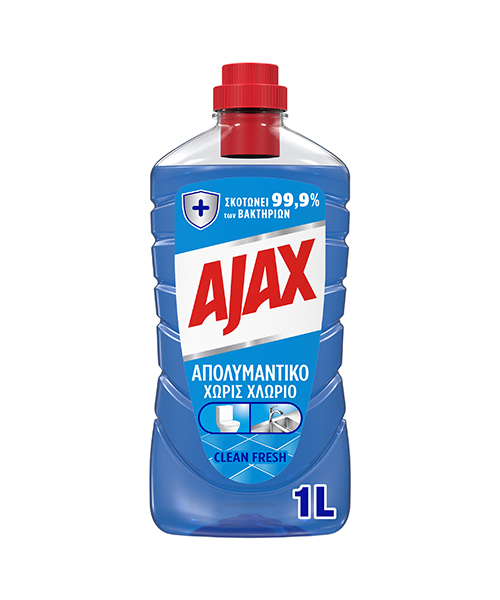 Υγρό Καθαριστικό Πατώματος Απολυμαντικό Clean Fresh Ajax (1 lt)