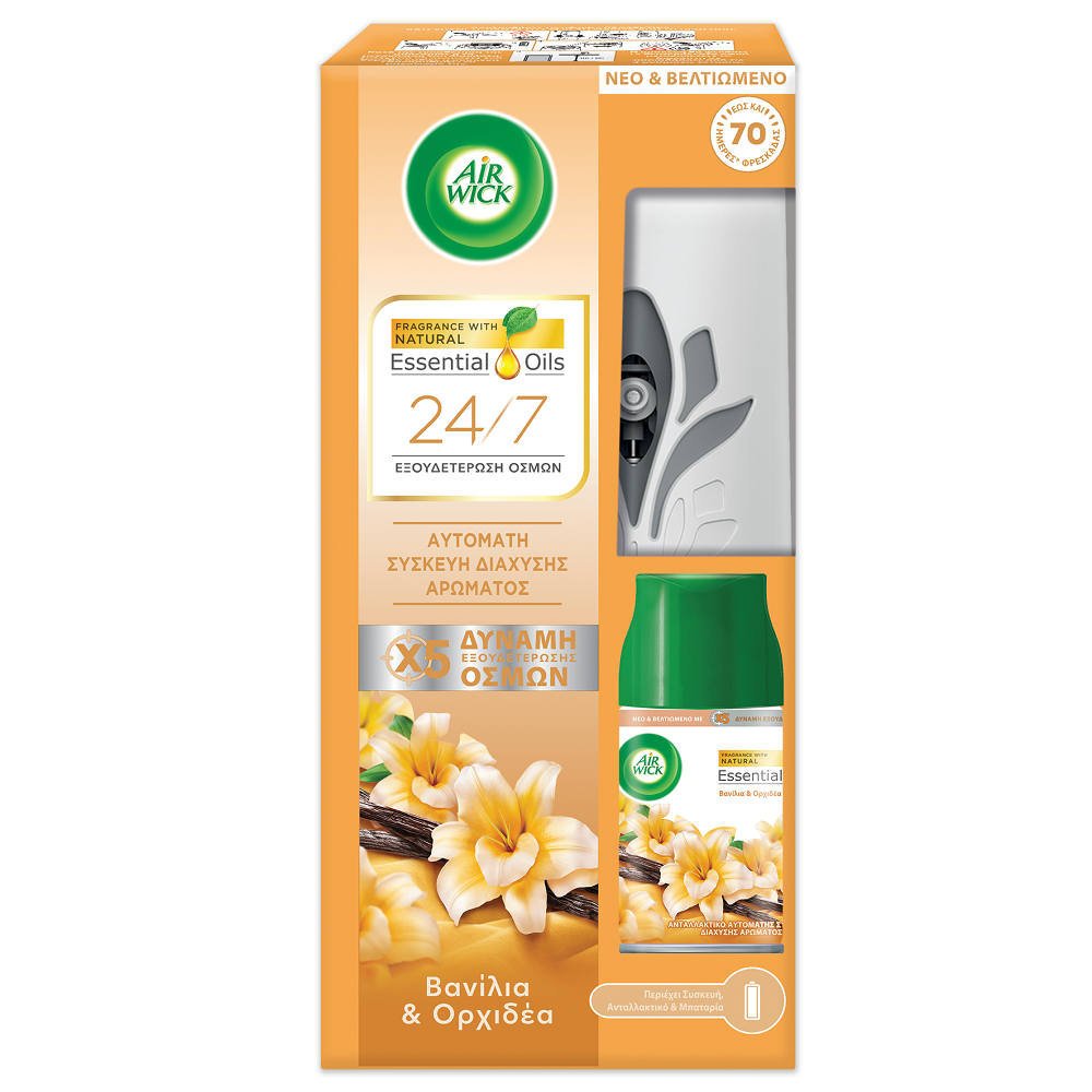 Reckitt Benckiser Συσκευή με Αρωματικό Χώρου Freshmatic Vanilla Orchid Airwick (250 ml)