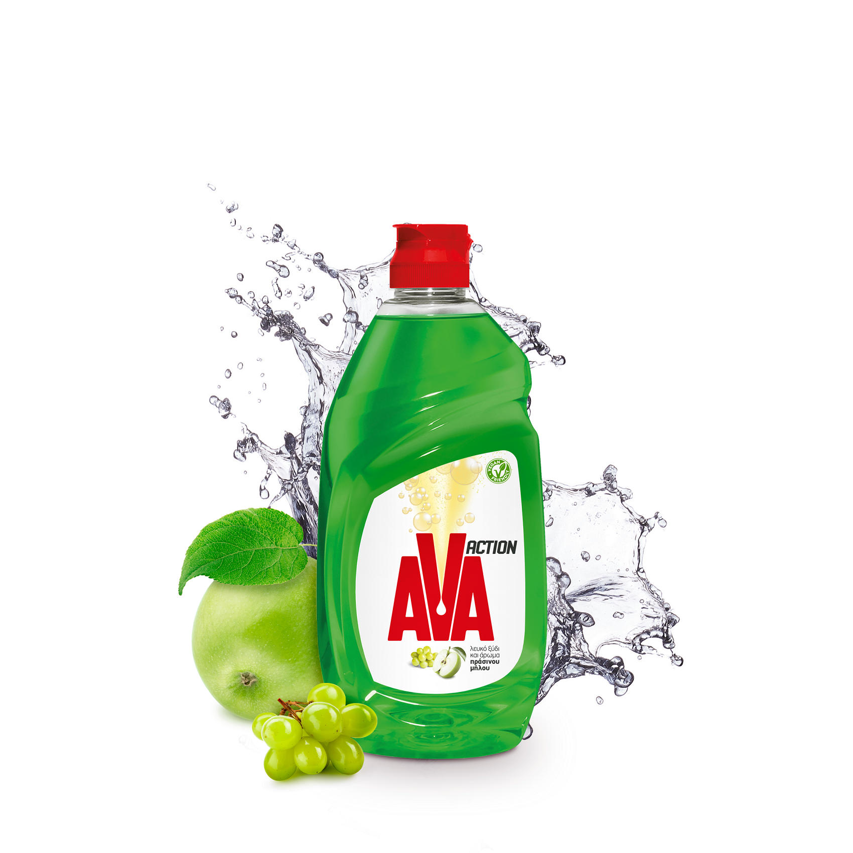 Υγρό Πιάτων Λευκό Ξύδι & Πράσινο Μήλο Ava (430 ml)
