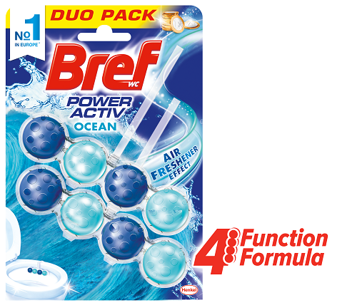 Μπλοκ Τουαλέτας Power Activ Ocean Breeze Bref Wc (2x50g)