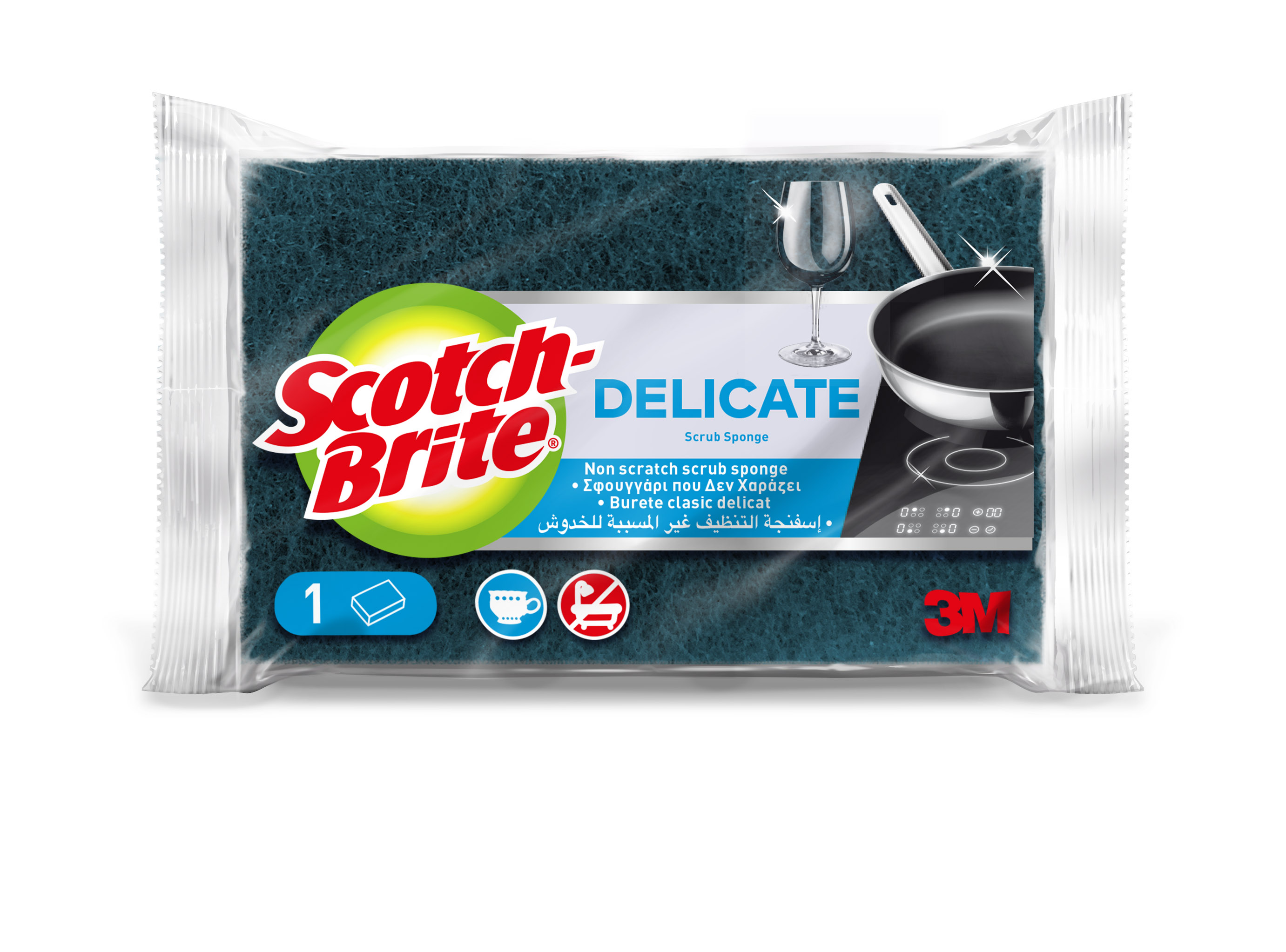 3M Σφουγγαράκι Κουζίνας Delicate Scotch-Brite (1 τεμ)