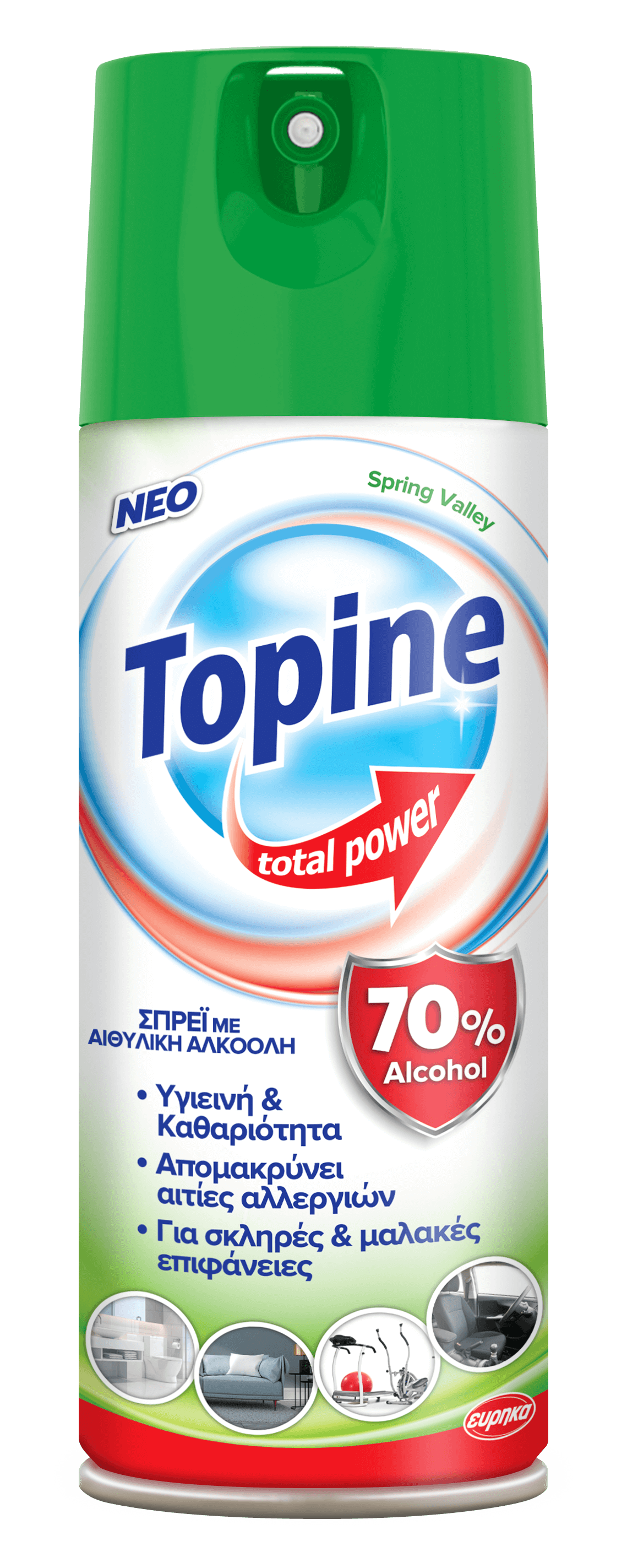 Εύρηκα Πολυκαθαριστικό Spray Spring Valley Topine Total Power(400 ml)