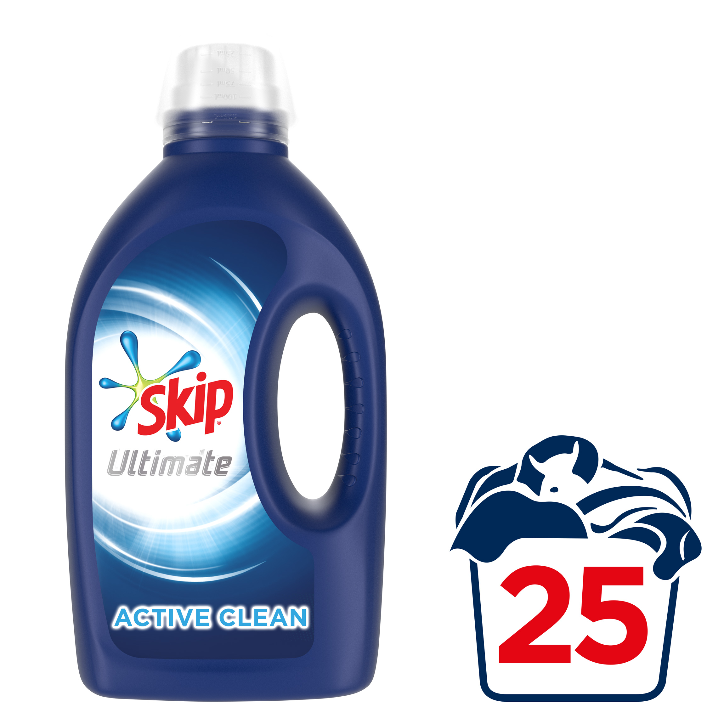 Υγρό Απορρυπαντικό Πλυντηρίου Ρούχων Ultimate Active Clean Skip (25 μεζ/1.25lt)