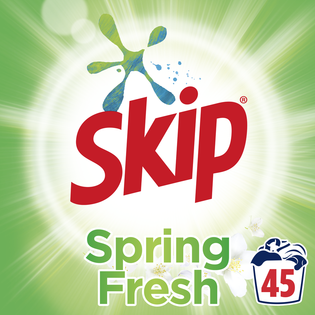 Σκόνη Πλυντηρίου Spring Fresh Skip (45 μεζ / 2,925 kg )