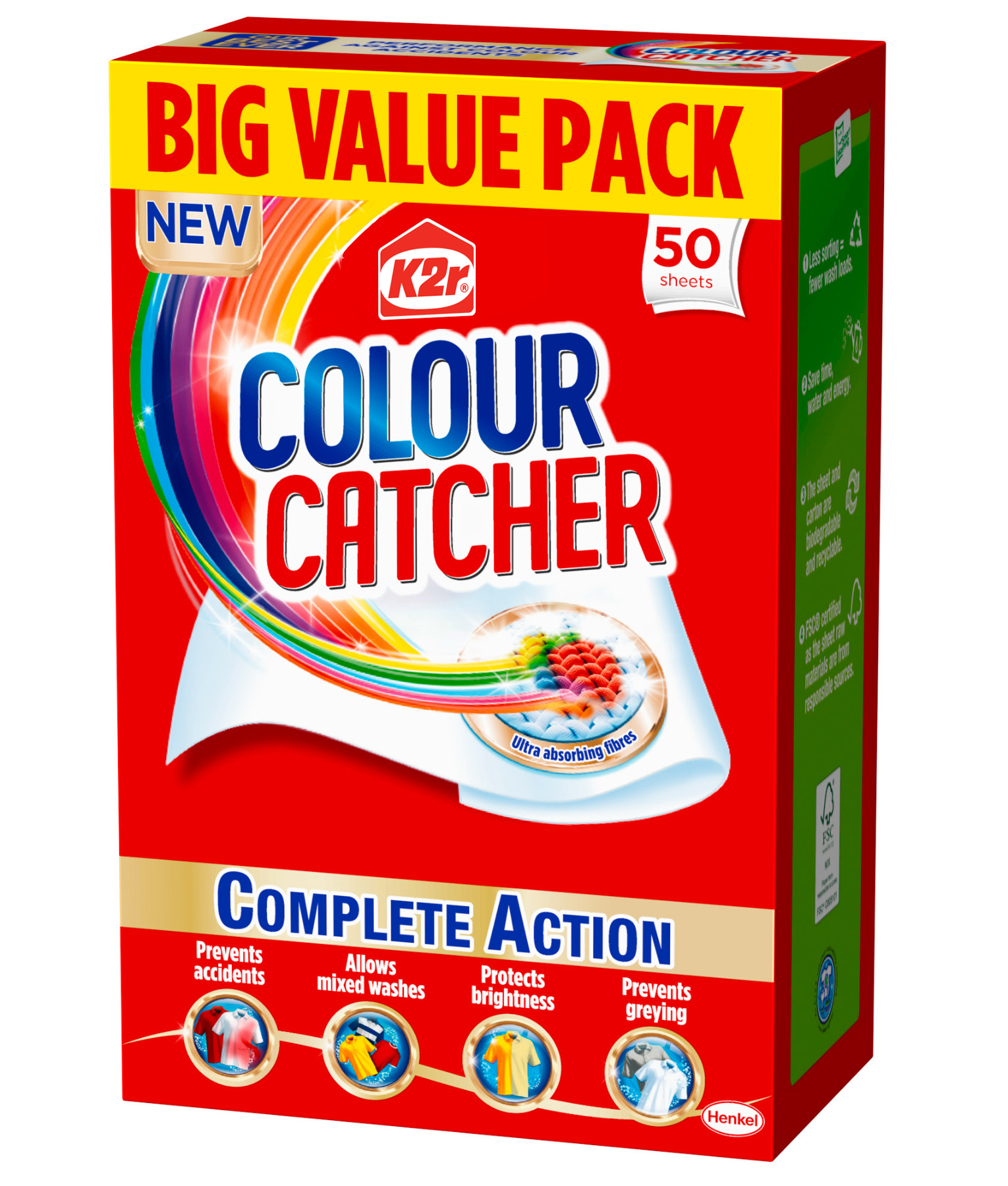Χρωμοπαγίδα Colour Catcher K2r (2×50τεμ) τα 2 τεμ -5€