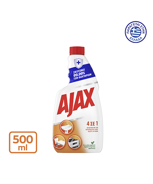 Ανταλλακτική Συσκευασία Καθαριστικό Spray Επιφανειών 4 σε 1 Ajax (500ml)