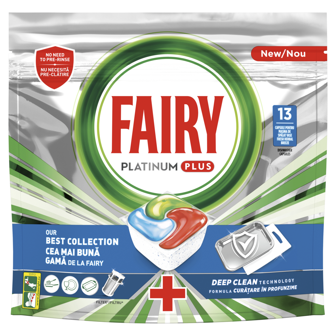 Κάψουλες Πλυντηρίου Πιάτων Deep Clean Platinum Plus Fairy (13μεζ)