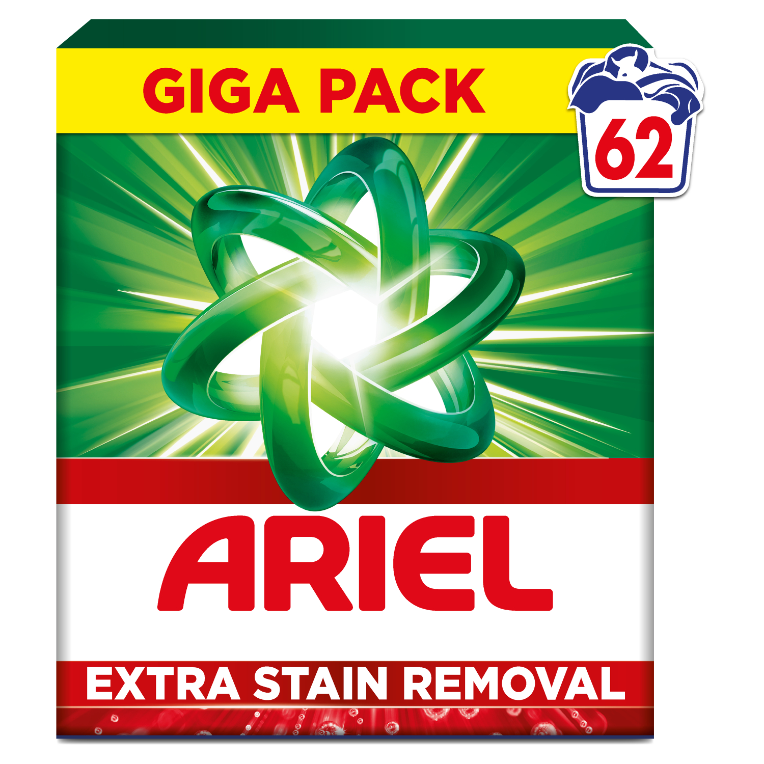 P&G Απορρυπαντικό ρούχων σε σκόνη Extra Clean Ariel (62 μεζ)