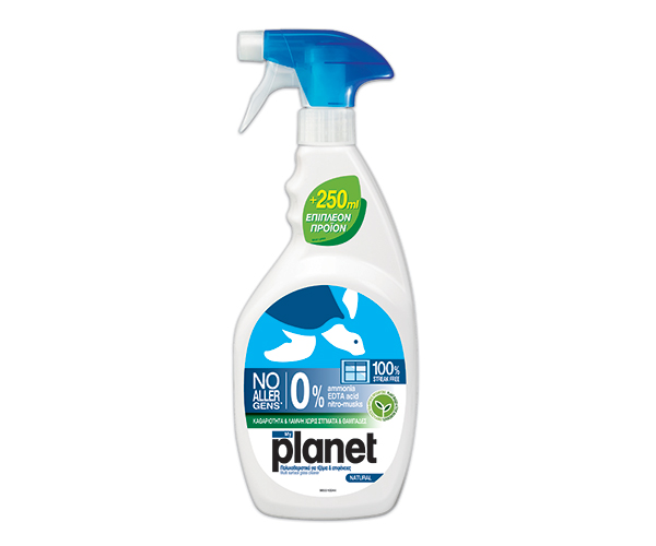 Υγρό για Τζάμια Natural Planet (750 ml+250 ml δώρο)