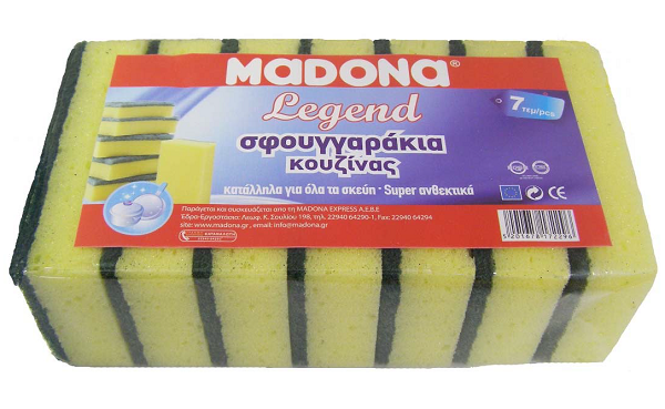 Σφουγγαράκια Κουζίνας με Φίμπρα Madona Legend (7τεμ)