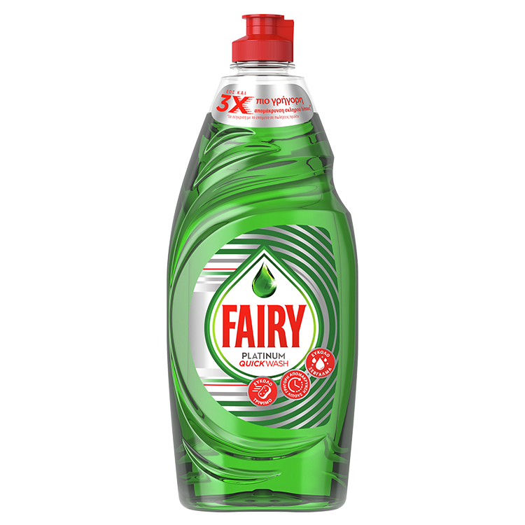 Υγρό Πιάτων με Γρήγορη Δράση Platinum Quickwash Fairy (654ml)