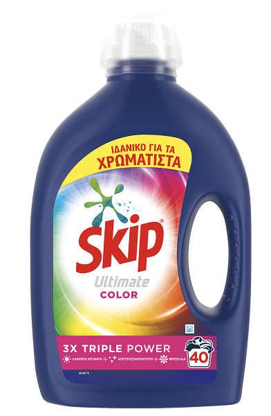 Υγρό Απορρυπαντικό Πλυντηρίου Ρούχων Color Ultimate Skip (2×40μεζ) τα 2τεμ -30%