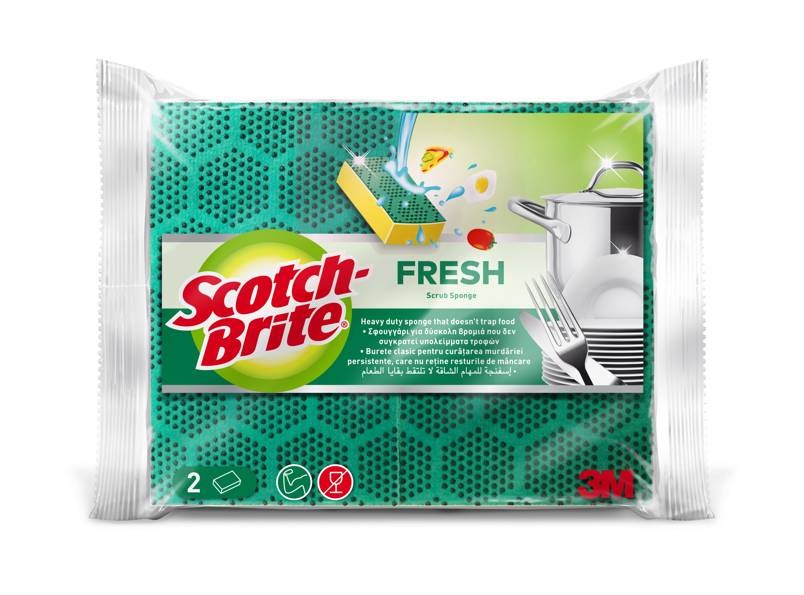 3M Σφουγγάρι Heavy Duty Fresh Scotch-Brite (2τεμ)