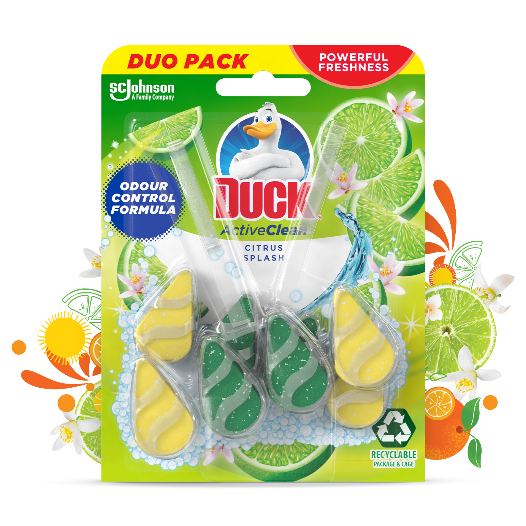 SC Johnson Wc Block Active Clean Citrus Splash Duck