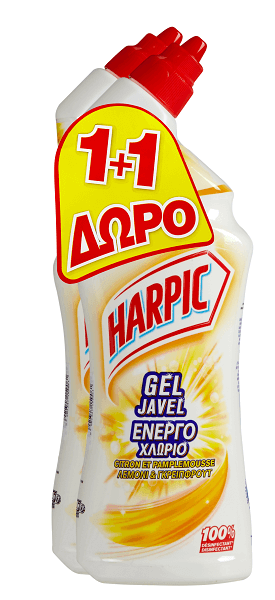 Υγρό Καθαριστικό Λεκάνης Ενεργό Χλώριο Harpic (750 ml) 1+1 Δώρο