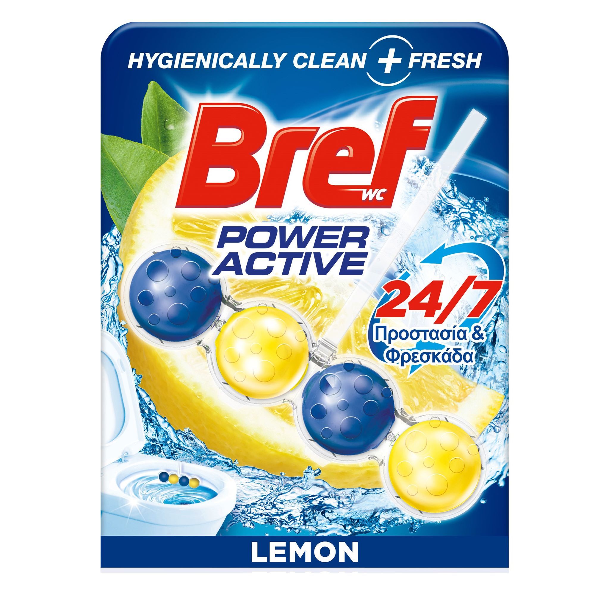 Henkel Laundry Μπλοκ Τουαλέτας Power Activ Juicy Lemon Bref Wc Block (50g)