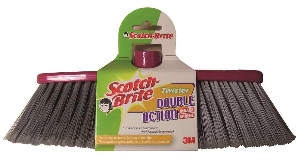 3M Σκούπα Διπλής Δράσης Φούξια Scotch-Brite (1 τεμ)