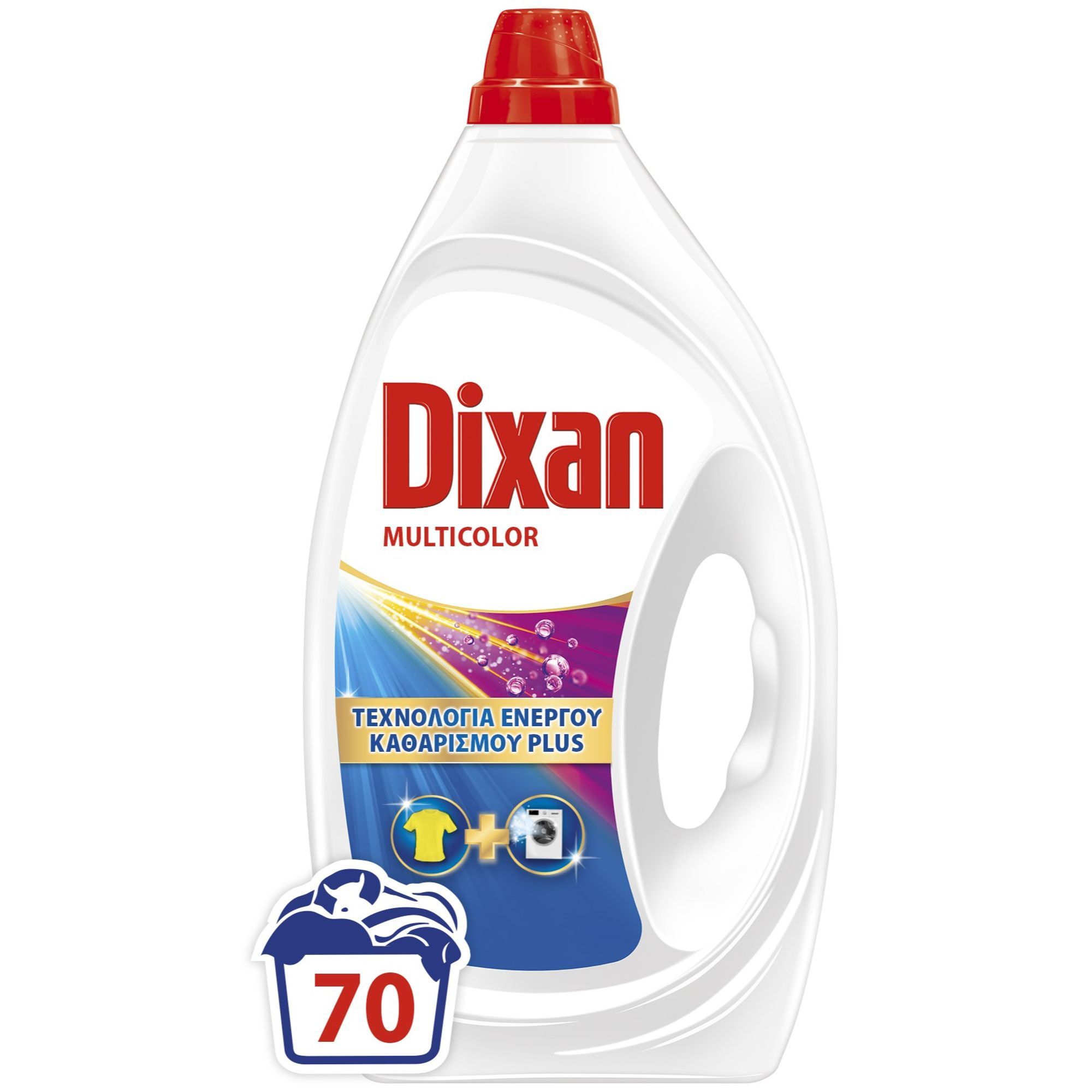 Henkel Laundry Υγρό Απορρυπαντικό Πλυντηρίου Ρούχων Multicolor Dixan (70μεζ /3,15lt)