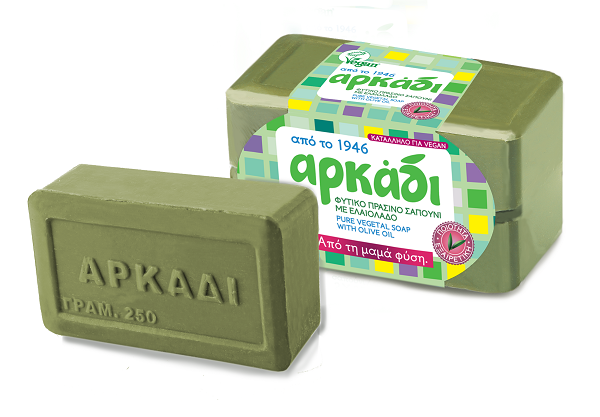 Πλάκες Πράσινου Σαπουνιού Αρκάδι (2x250g)