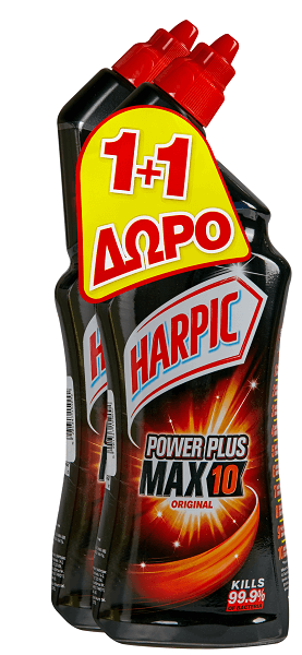 Υγρό Καθαριστικό Λεκάνης Harpic Powerplus Original 1+1 Δώρο (2x750ml)