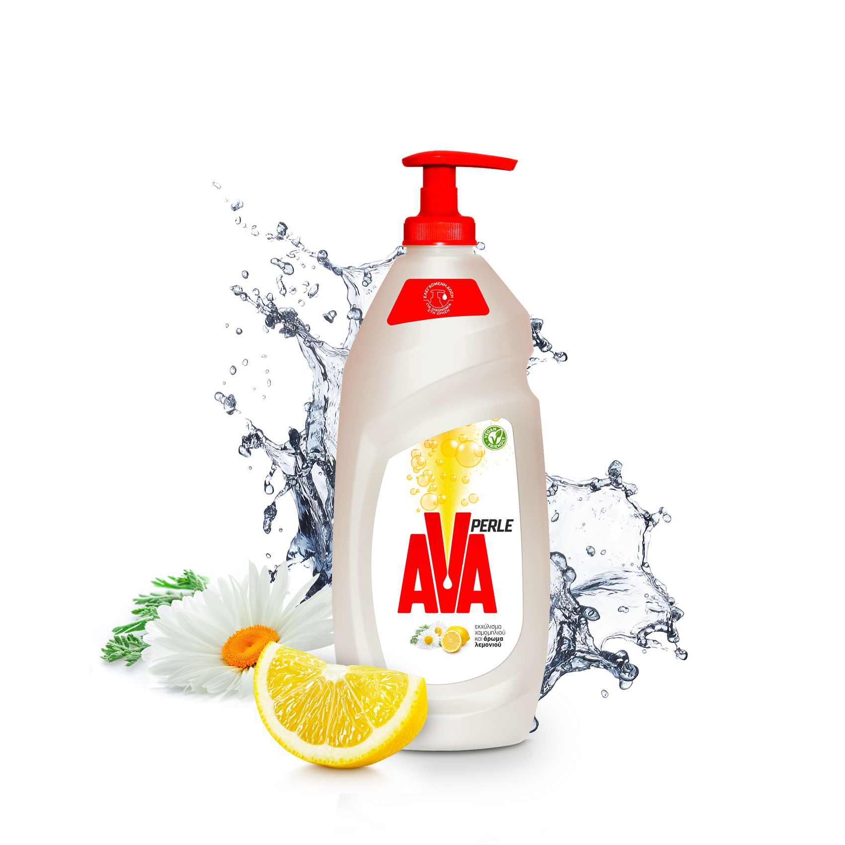 Υγρό Πιάτων Χαμομήλι & Λεμόνι Ava Perle (650 ml)