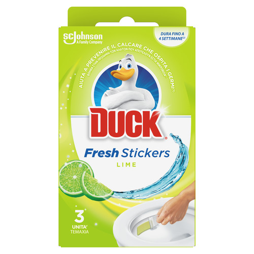 SC Johnson Block για τη Λεκάνη Τουαλέτας Χωρίς Θήκη Fresh Stickers Lime Duck (3τεμ)