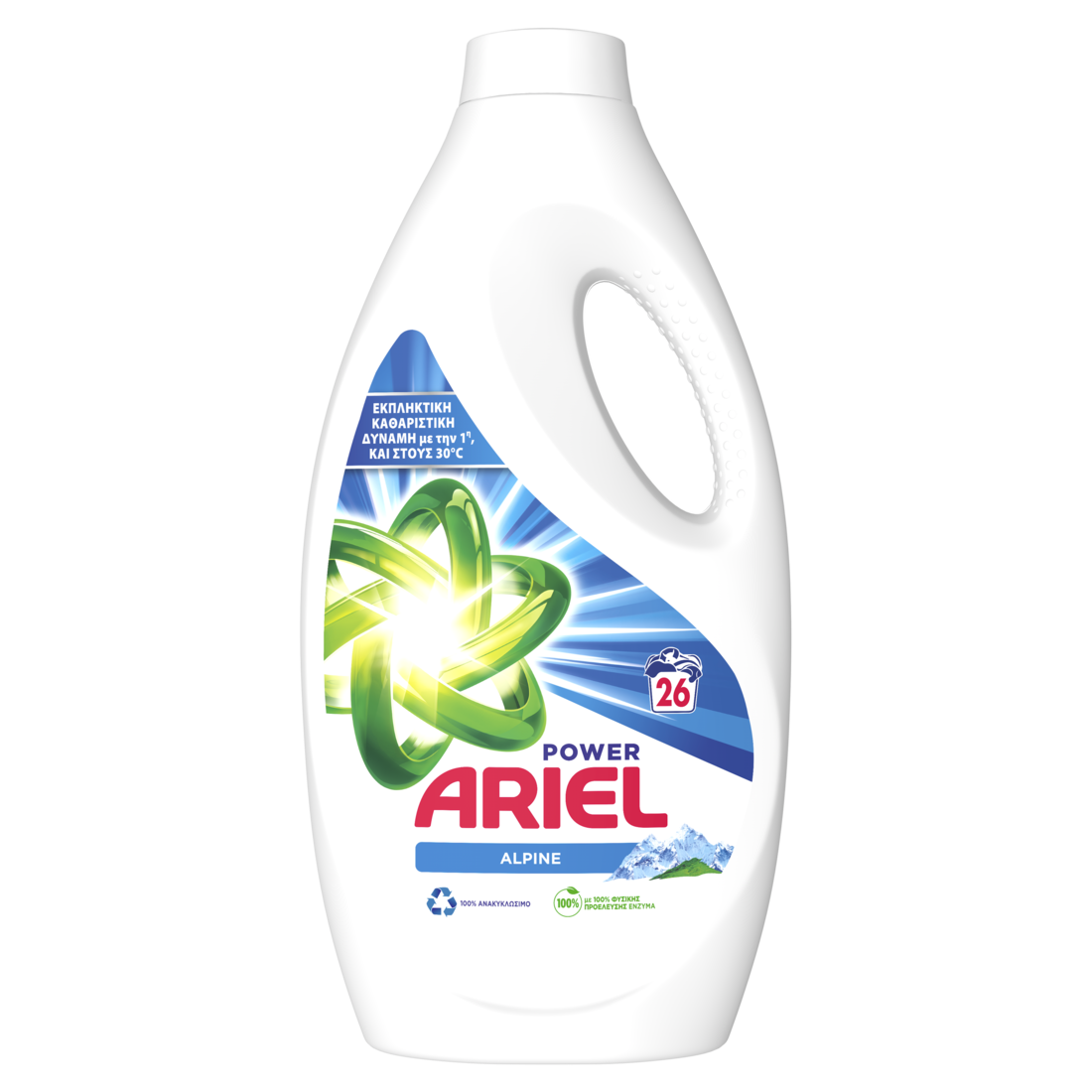 Υγρό Απορρυπαντικό Πλυντηρίου Alpine Ariel (1,43 lt / 26 μεζ)