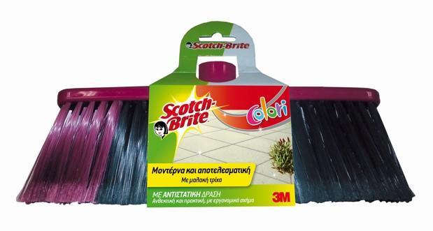 Σκούπα Colori Φούξια με Φαρδύ Βίδωμα Scotch-Brite