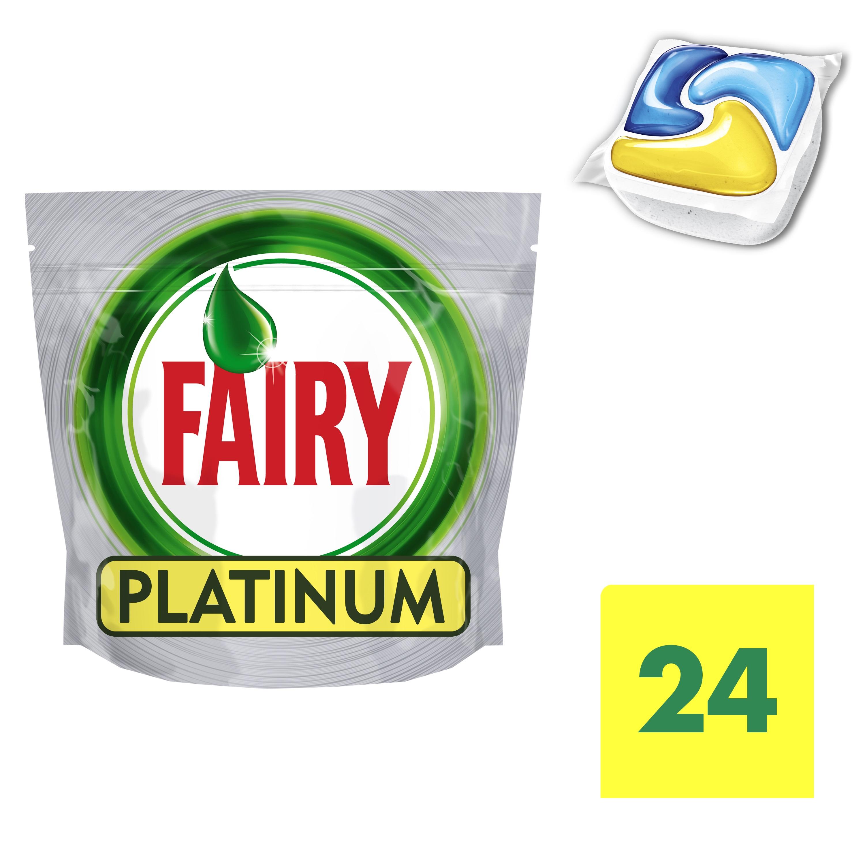 Ταμπλέτες πλυντηρίου πιάτων Platinum All In One Fairy Λεμόνι (24 τεμ)
