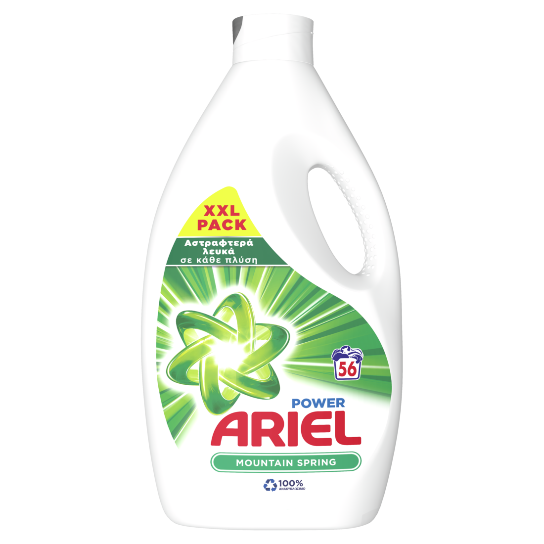 Υγρό Απορρυπαντικό Πλυντηρίου Mountain Spring Ariel (3.08lt / 56μεζ)