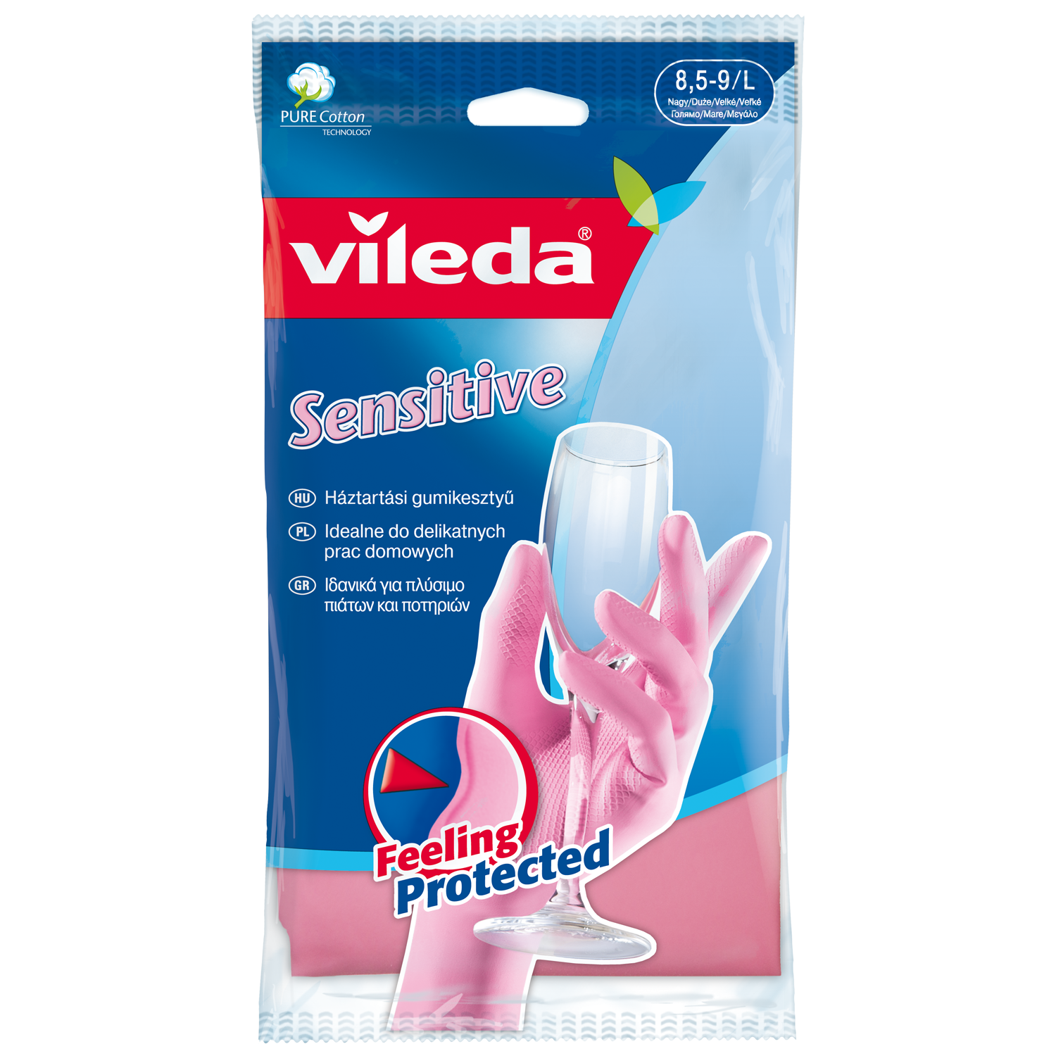 Γάντια Οικιακής Χρήσης Sensitive Vileda Large