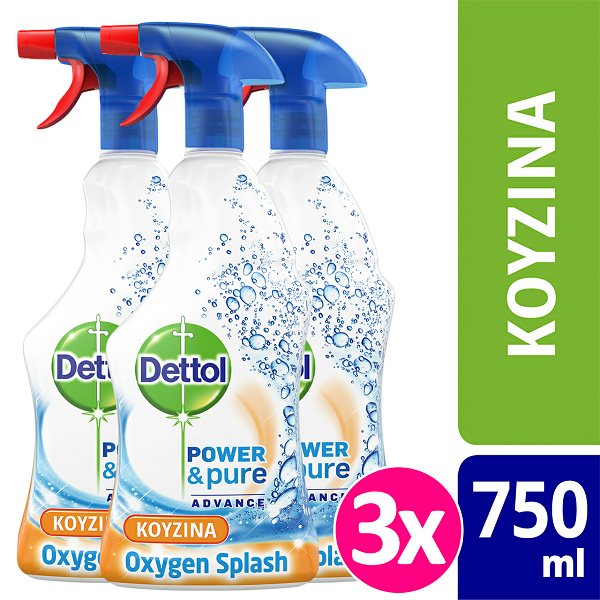 Spray Κουζίνας Power & Pure Dettol (500+250ml) τα 3 τεμάχια -30%