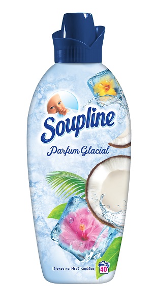 Συμπυκνωμένο Μαλακτικό Parfum Glacial Ιβίσκος & Καρύδα Soupline (800ml)