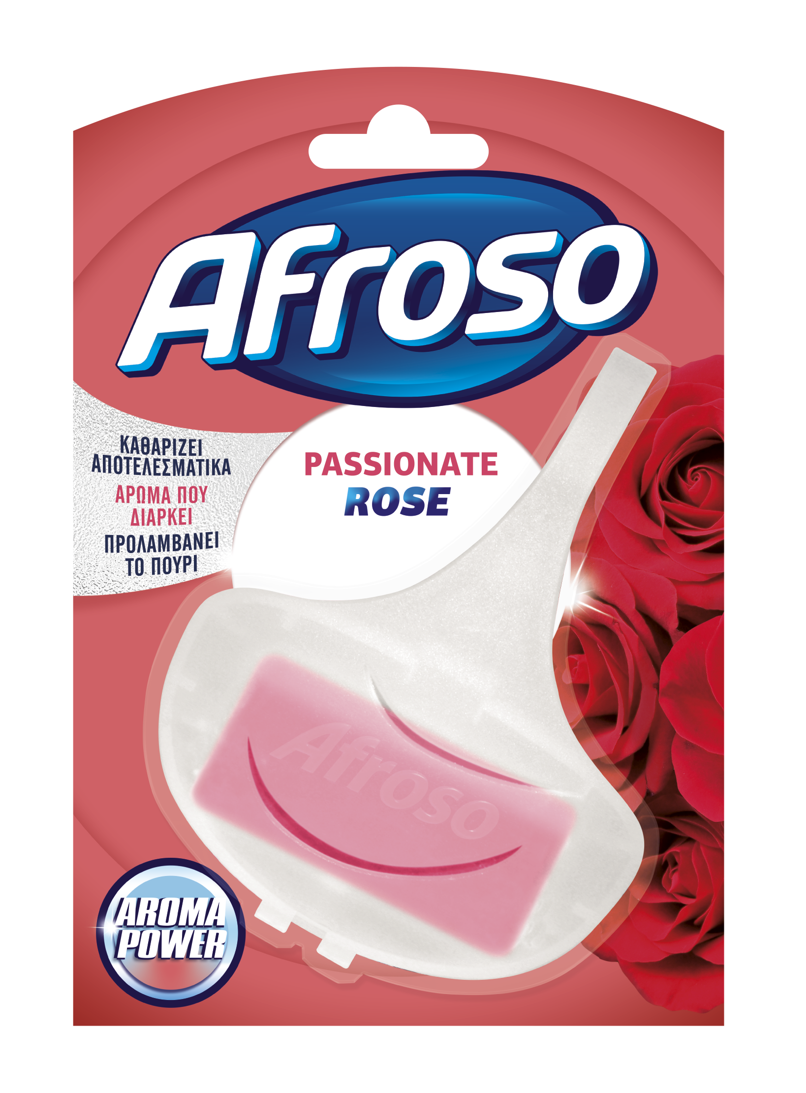 Block Τουαλέτας Στερεό Τριαντάφυλλο Afroso (40g)