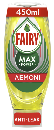 P&G Υγρό Πιάτων Max Power Λεμόνι Fairy (450 ml)
