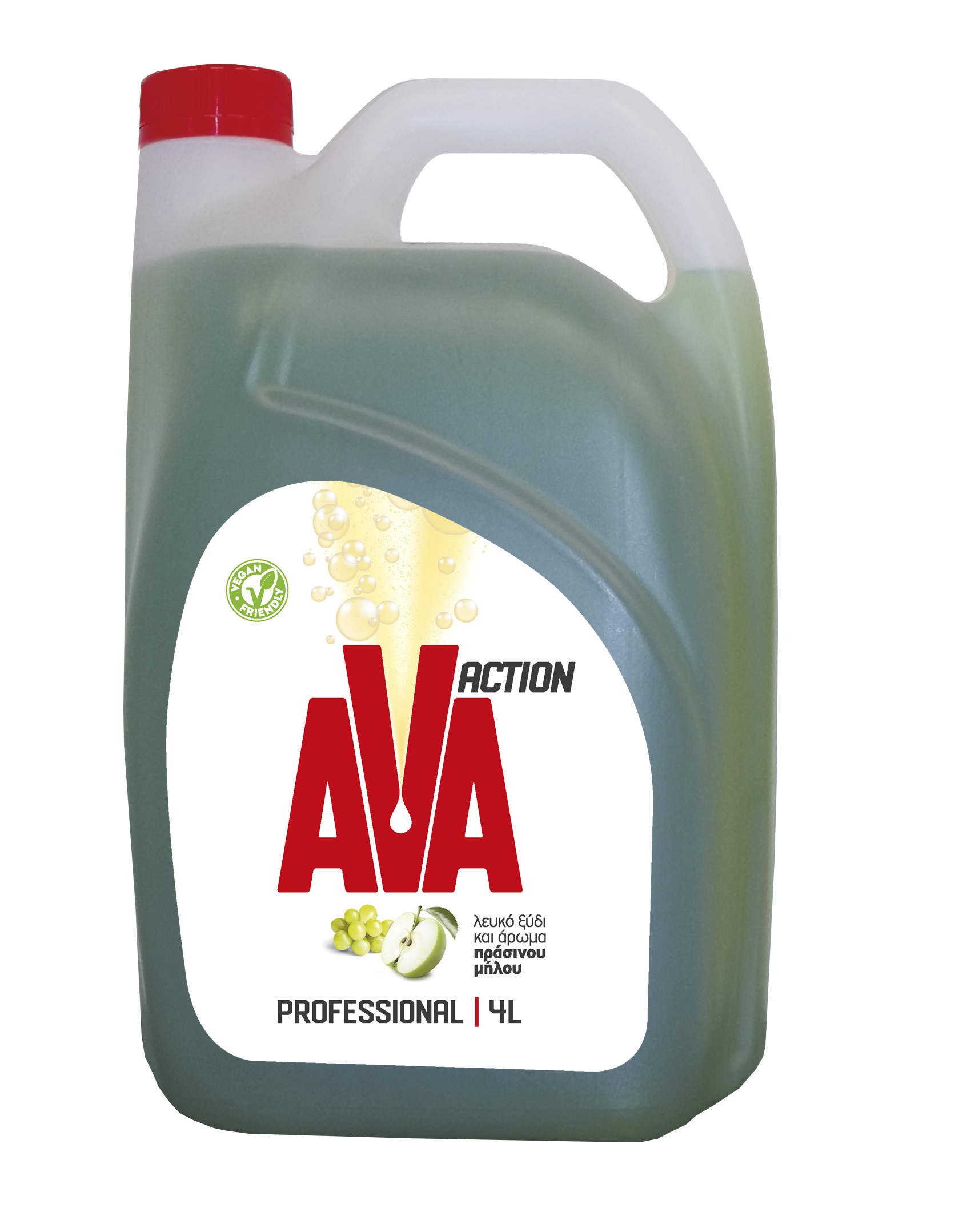 Υγρό Πιάτων Action Μήλο Ava (4 lt)
