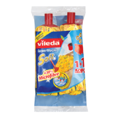 Σφουγγαρίστρα Soft με 30% Μικροίνες Vileda 1+1Δώρο