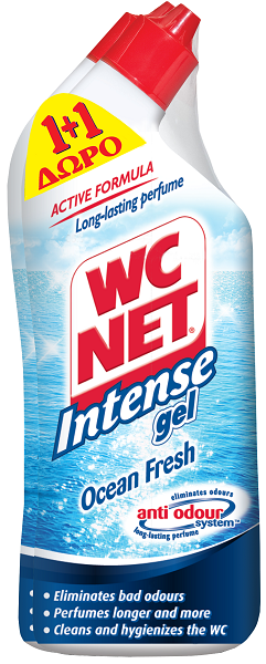 WC NET Toilet Cleaner Intense Gel Ocean Fresh 750ml