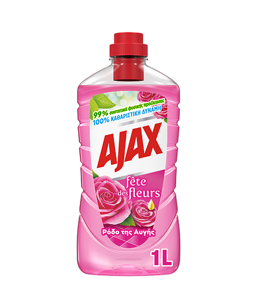 Υγρό Καθαριστικό Πατώματος Fete des Fleurs Ρόδο της Αυγής Ajax (1 lt)