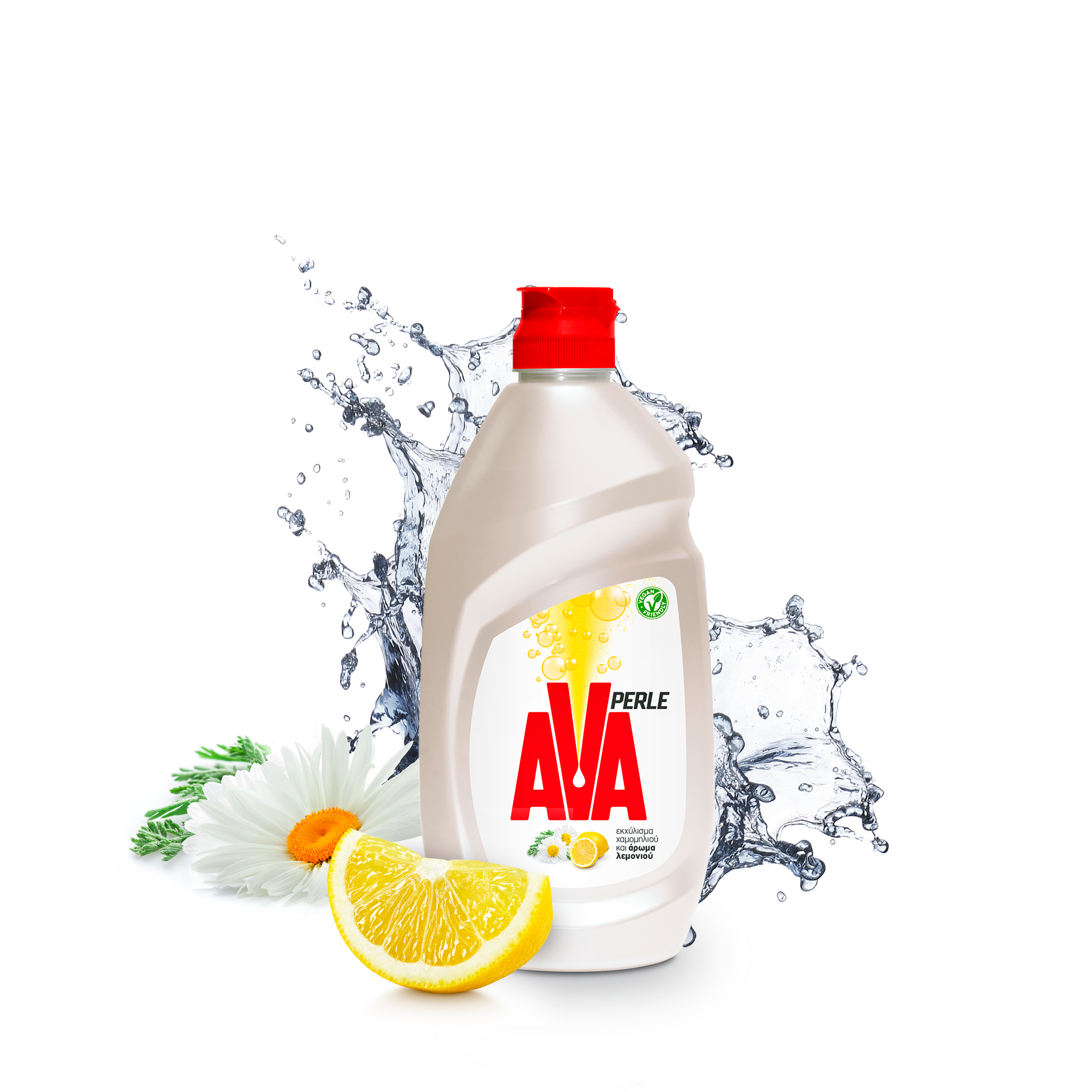 Υγρό Πιάτων Χαμομήλι & Λεμόνι Ava Perle (430 ml)