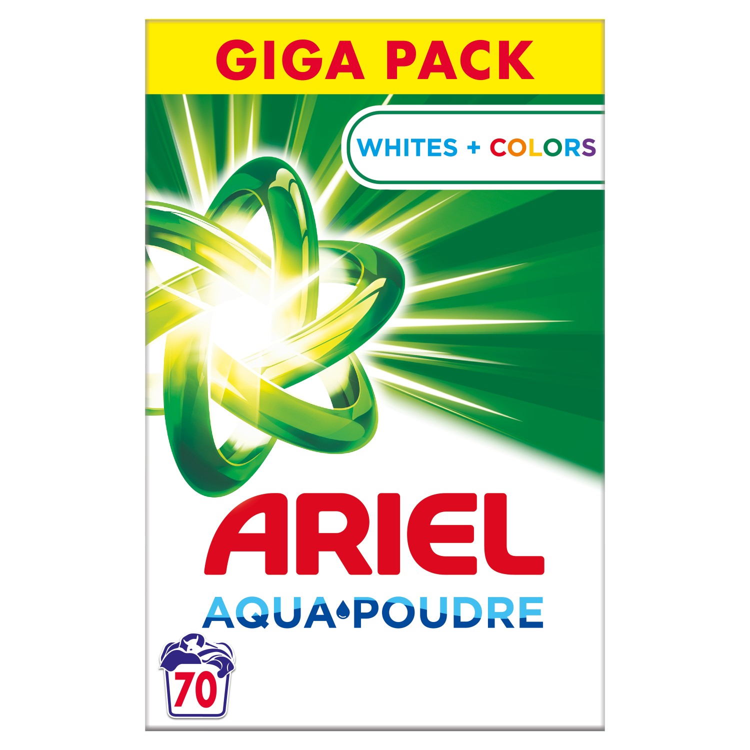 P&G Σκόνη Απορρυπαντικό Πλυντηρίου Λευκά & Χρωματιστά Ariel (70μεζ)