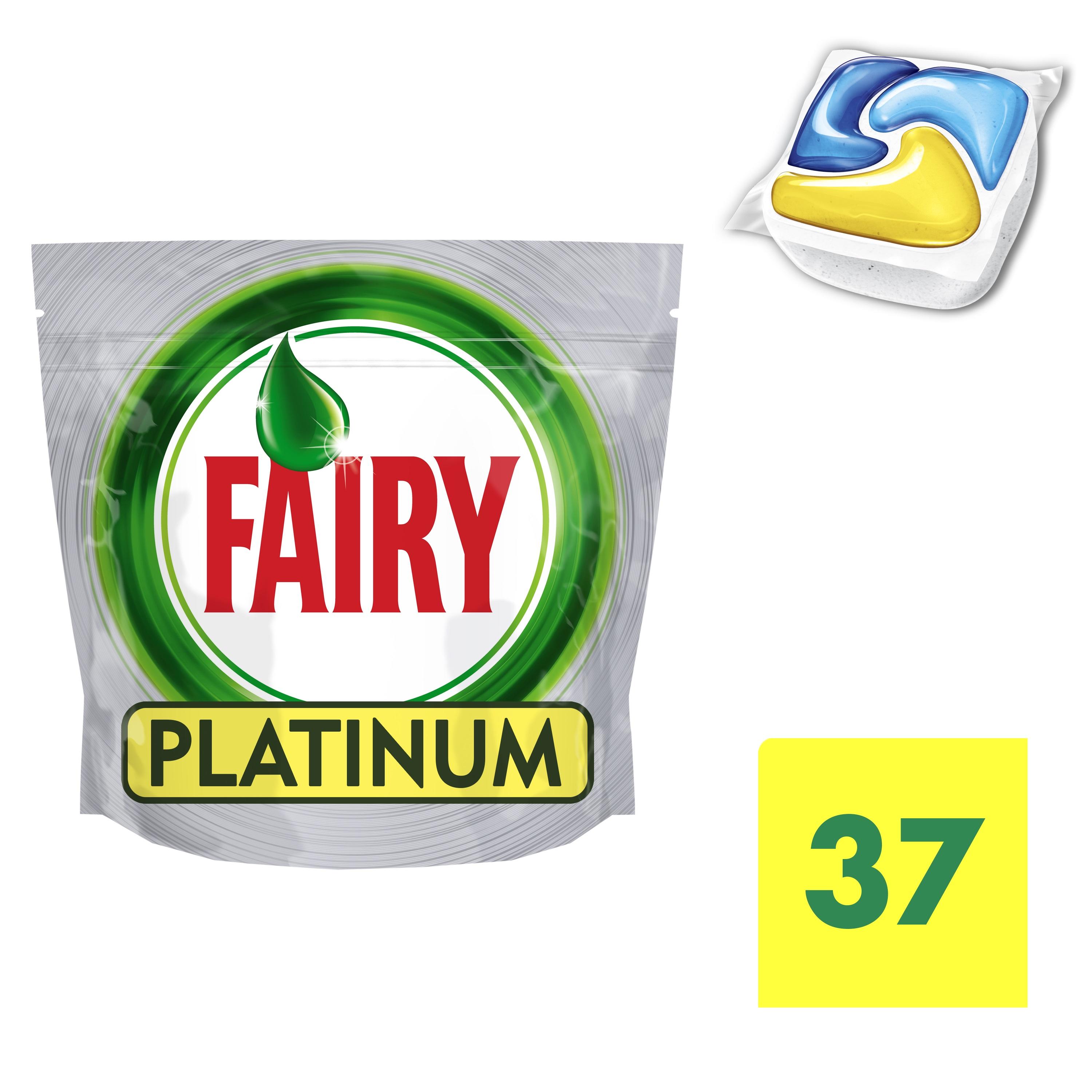 Dishwasher Tablet Platinum All In One Fairy Lemon 37 Pcs
