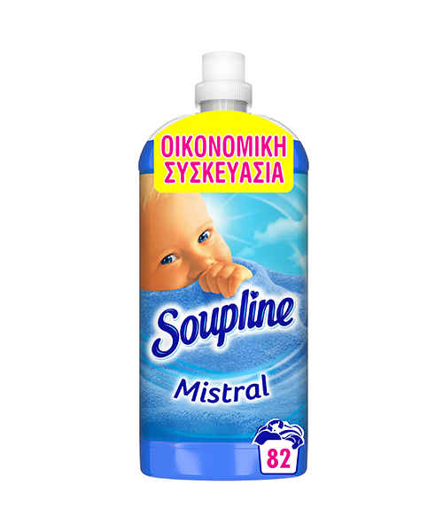 Συμπυκνωμένο Υγρό Μαλακτικό Ρούχων Mistral Soupline (82μεζ/ 1900ml)