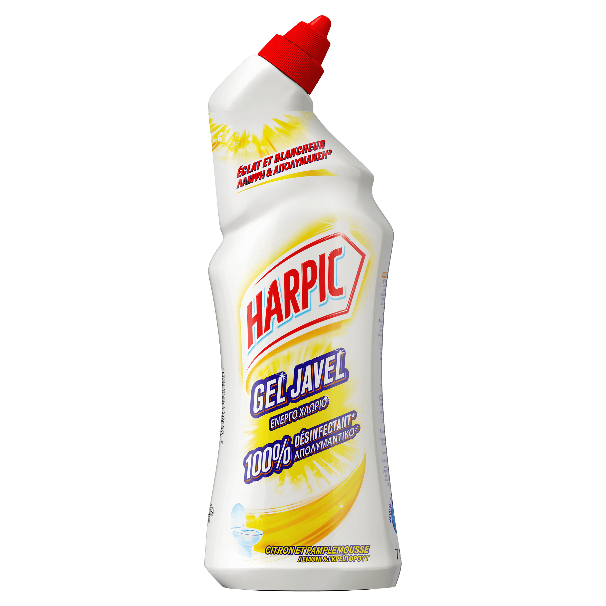 Harpic toilet cleaner gel - bleach javel - 750 ml