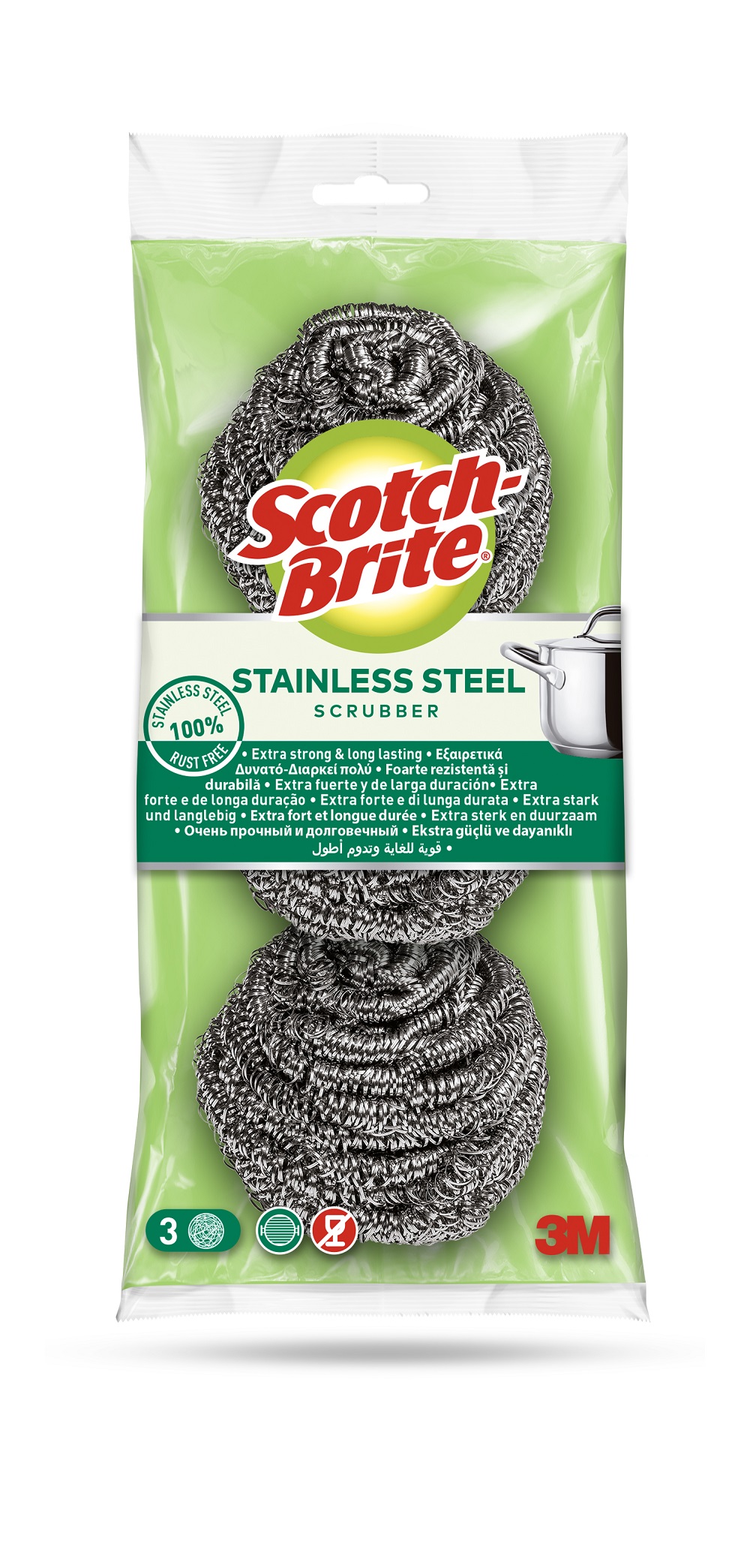 3M Μεταλλικό Ανοξείδωτο Σύρμα Scotch-Brite (3 τεμ)