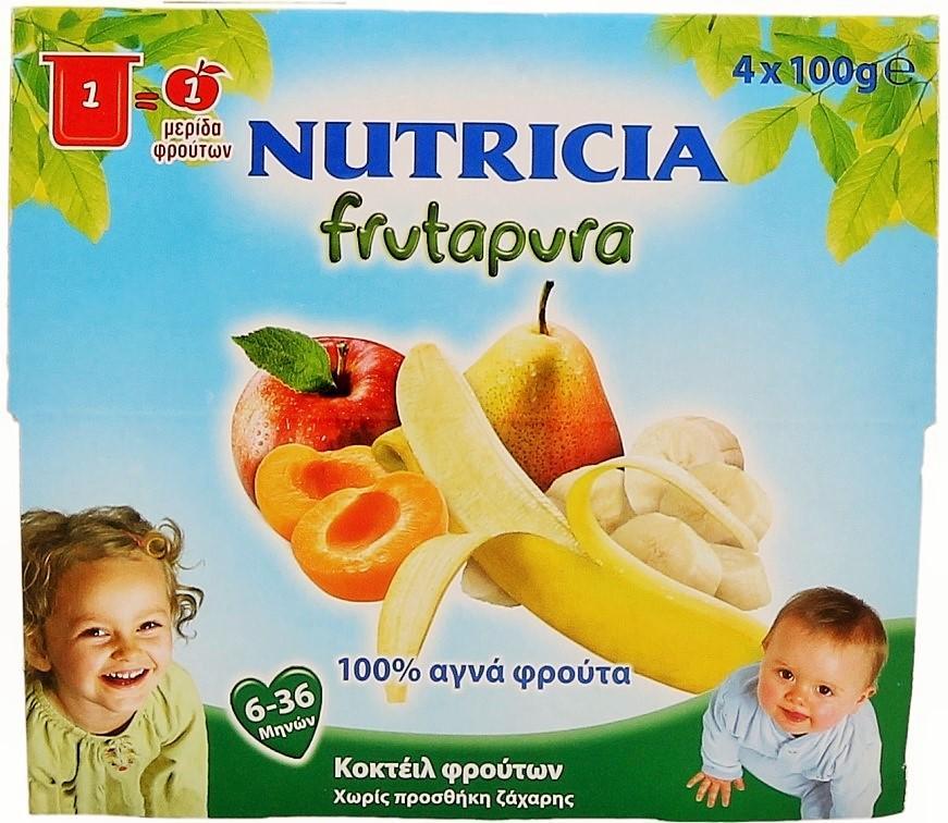 Έτοιμη Φρουτόκρεμα Frutapura Nutricia (4×100 g)