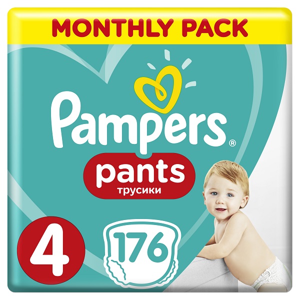 Πάνες-Βρακάκι Pampers Pants Μέγεθος 4 (9-15 kg) (176τεμ)