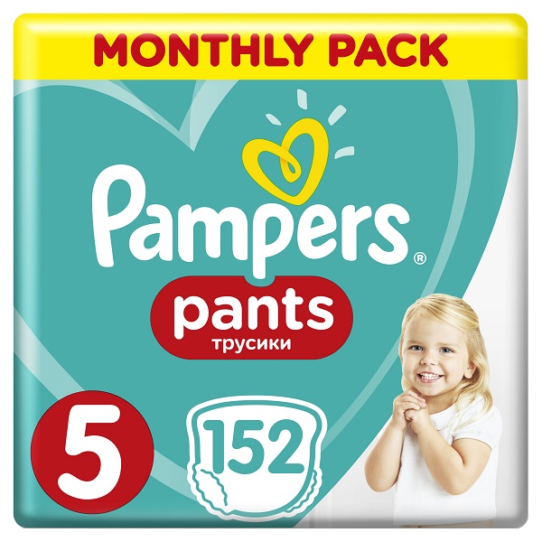 Diapers, Pampers Pants, Size (12-17 kg), (152pcs)