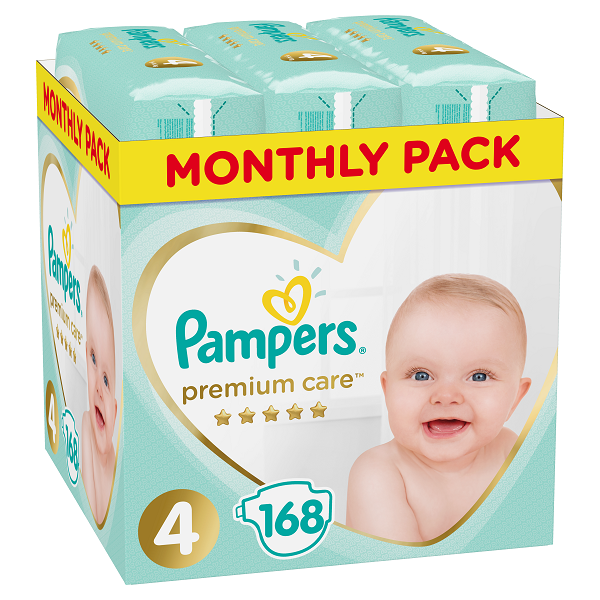 Πάνες Pampers Premium Care Μέγεθος 4 (9-14 kg) (168τεμ)